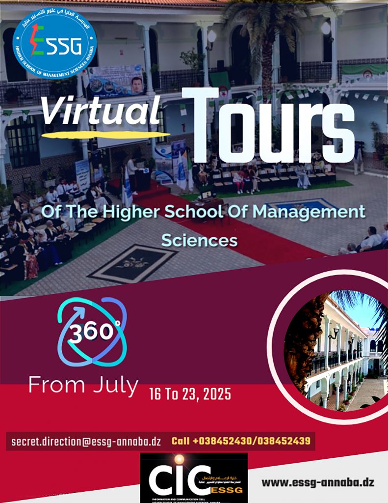 Virtual visits to the Higher School of Management Sciences in Annaba for new students holding the 2025 Baccalaureate.